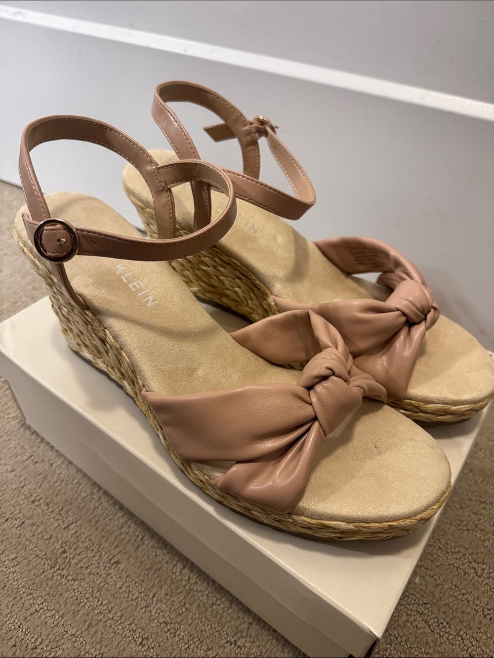 🆕 Anne Klein Wheatley Ankle Strap Espadrille Wedge. 9.5. New in box!🔥